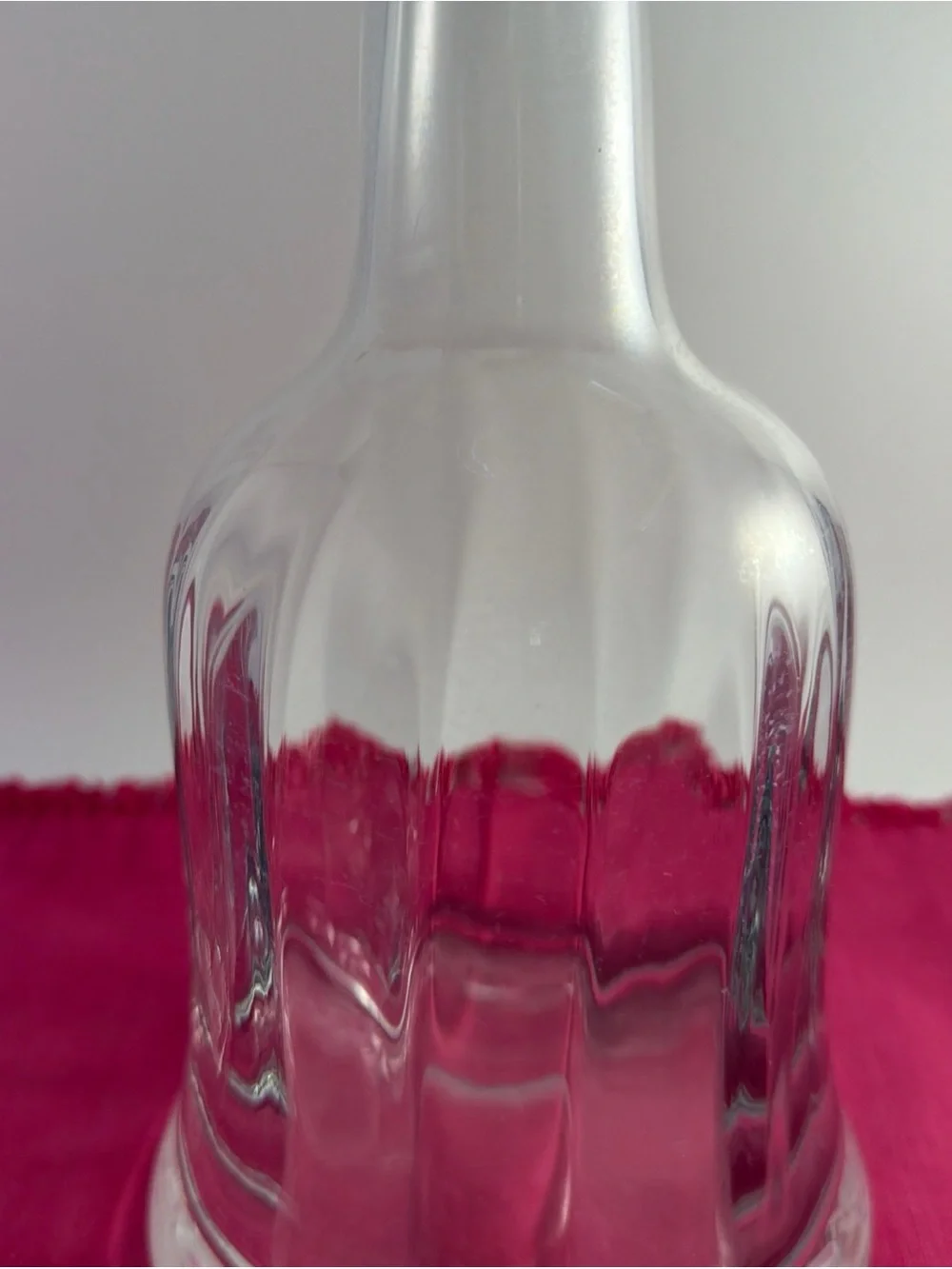 Vintage Hand Blown Bell Shaped Decanter Crystal with Stopper